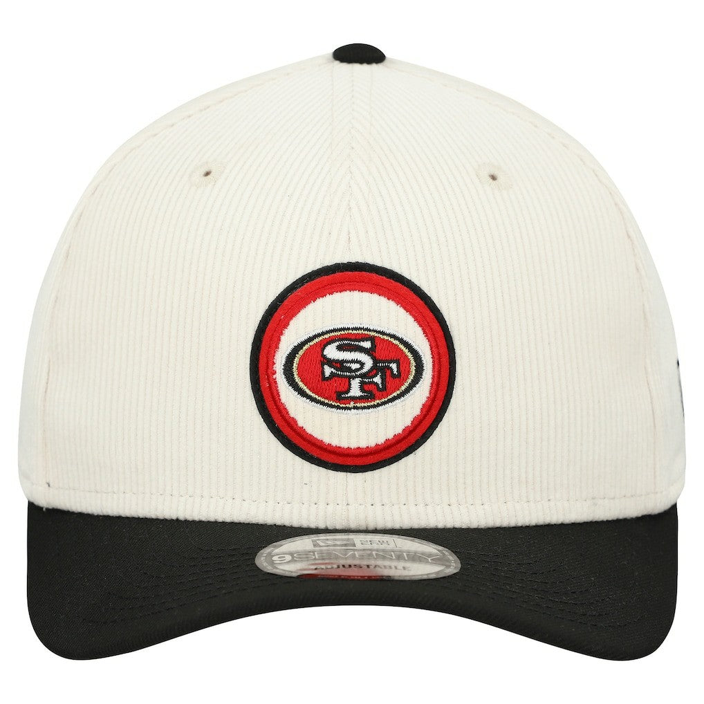 San Francisco 49ers New Era Loyal Corduroy 9SEVENTY Adjustable Hat Stone | NFL