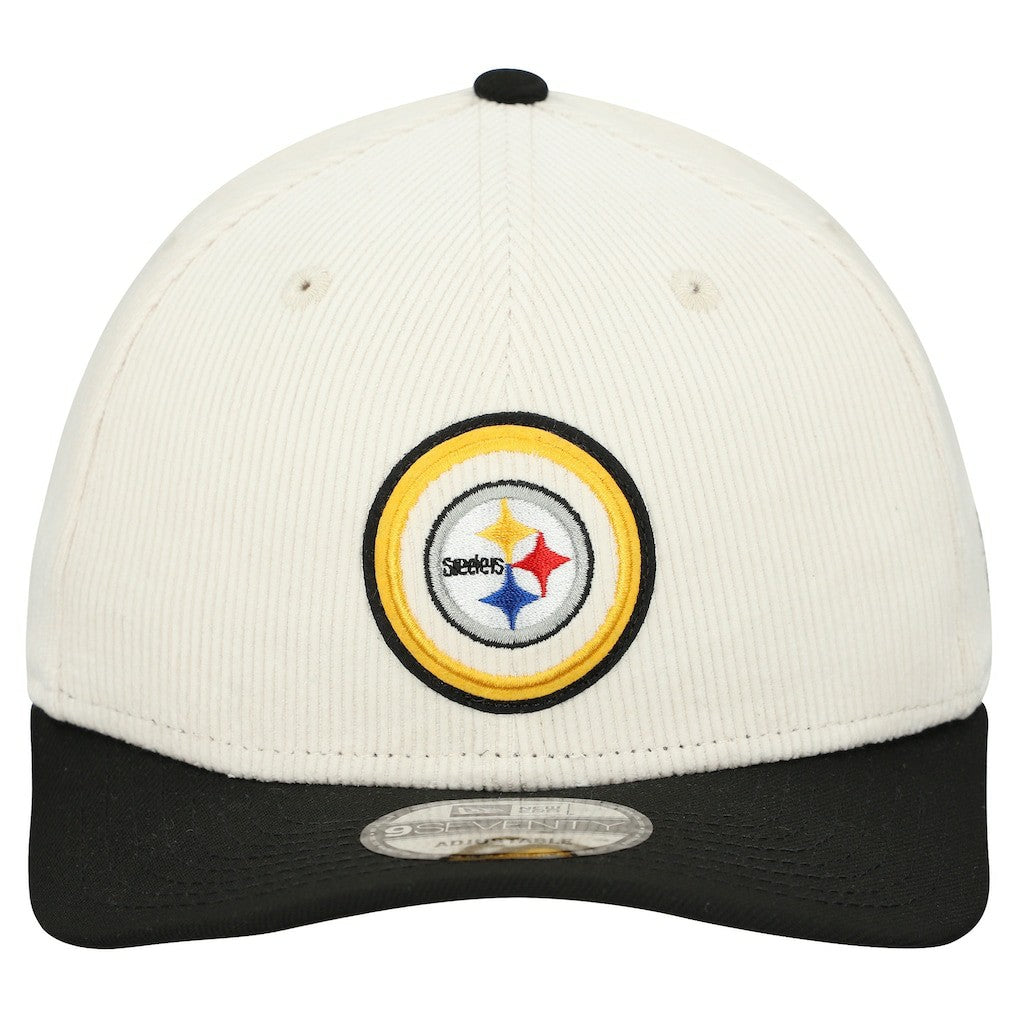 Pittsburgh Steelers New Era Loyal Corduroy 9SEVENTY Adjustable Hat Stone | NFL