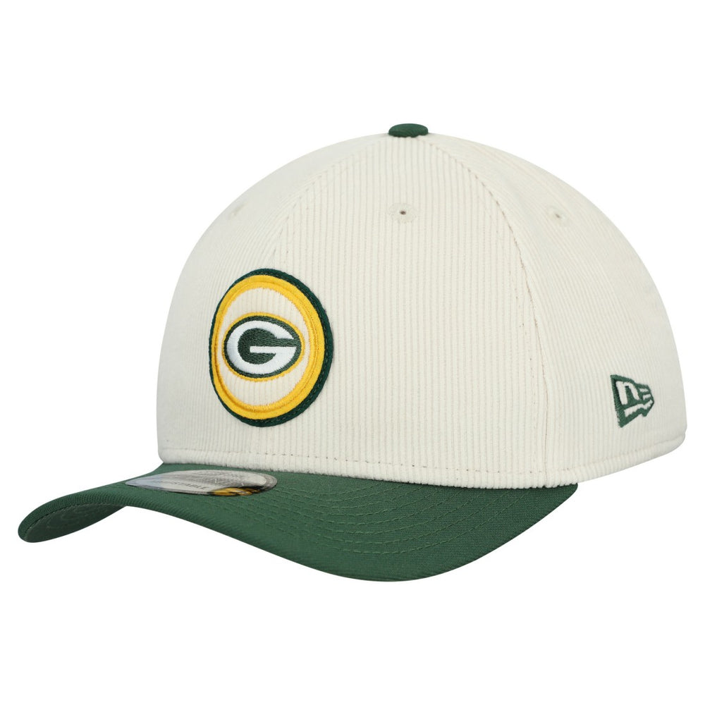 Green Bay Packers New Era Loyal Corduroy 9SEVENTY Adjustable Hat Stone | NFL