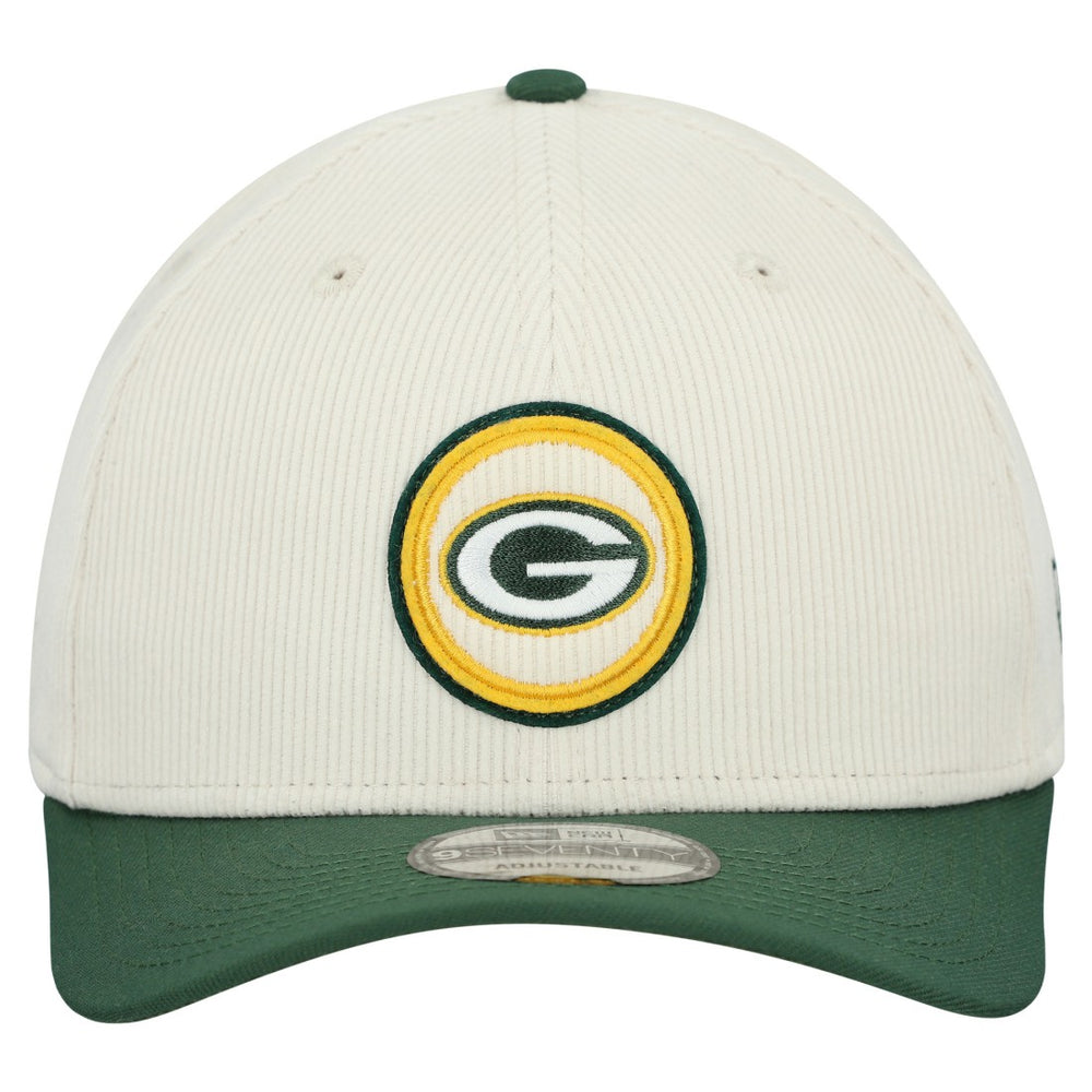 Green Bay Packers New Era Loyal Corduroy 9SEVENTY Adjustable Hat Stone | NFL