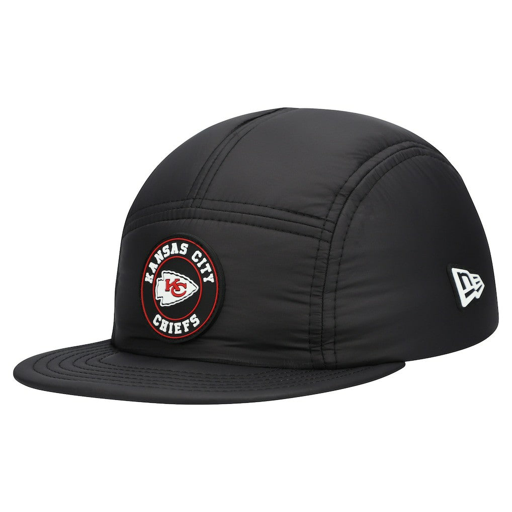 Kansas City Chiefs New Era Quilted Camper Adjustable Hat Black | NFL
