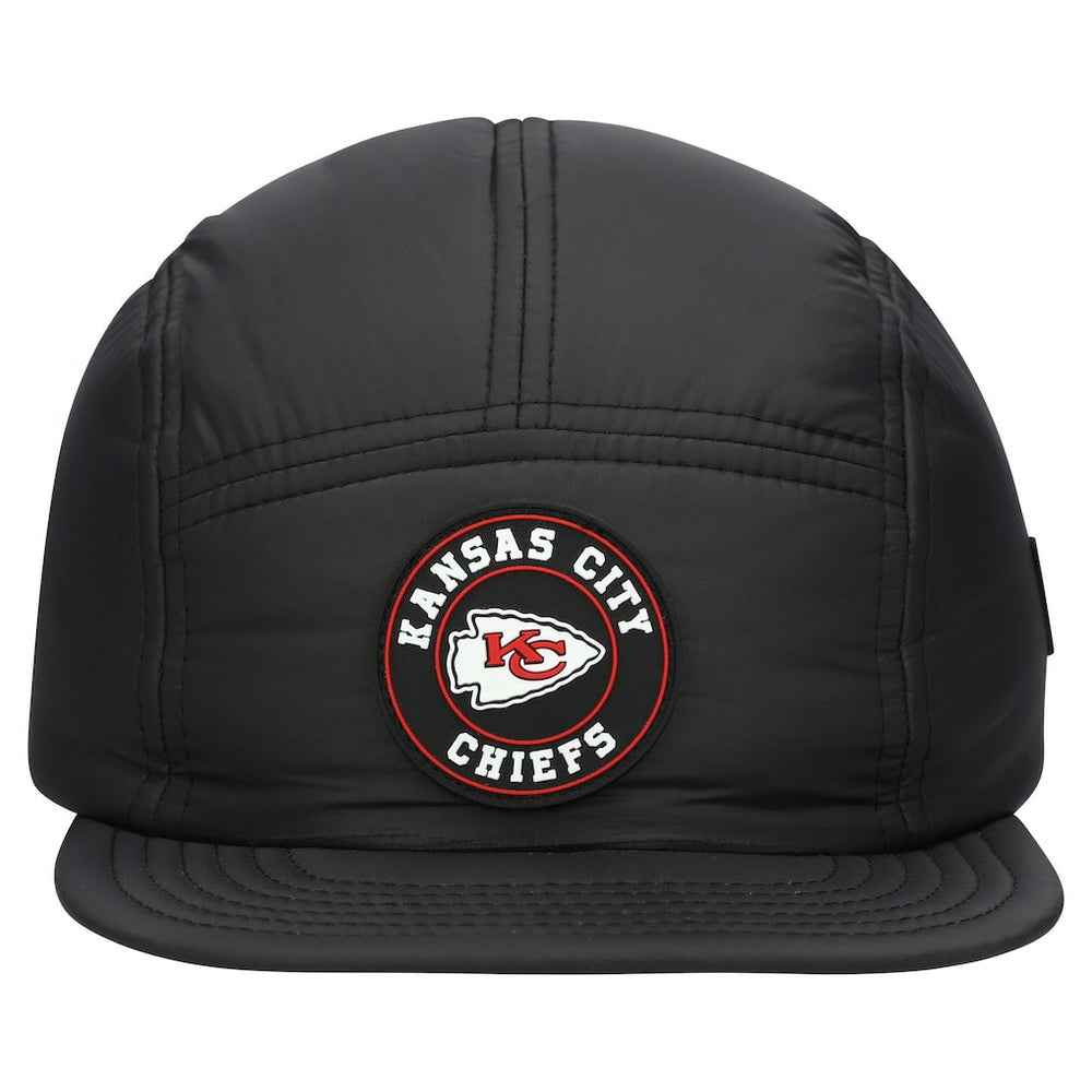 Kansas City Chiefs New Era Quilted Camper Adjustable Hat Black | NFL
