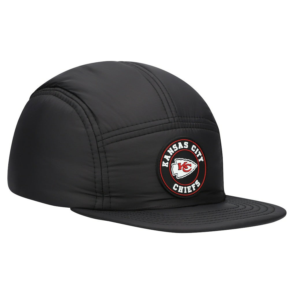 Kansas City Chiefs New Era Quilted Camper Adjustable Hat Black | NFL