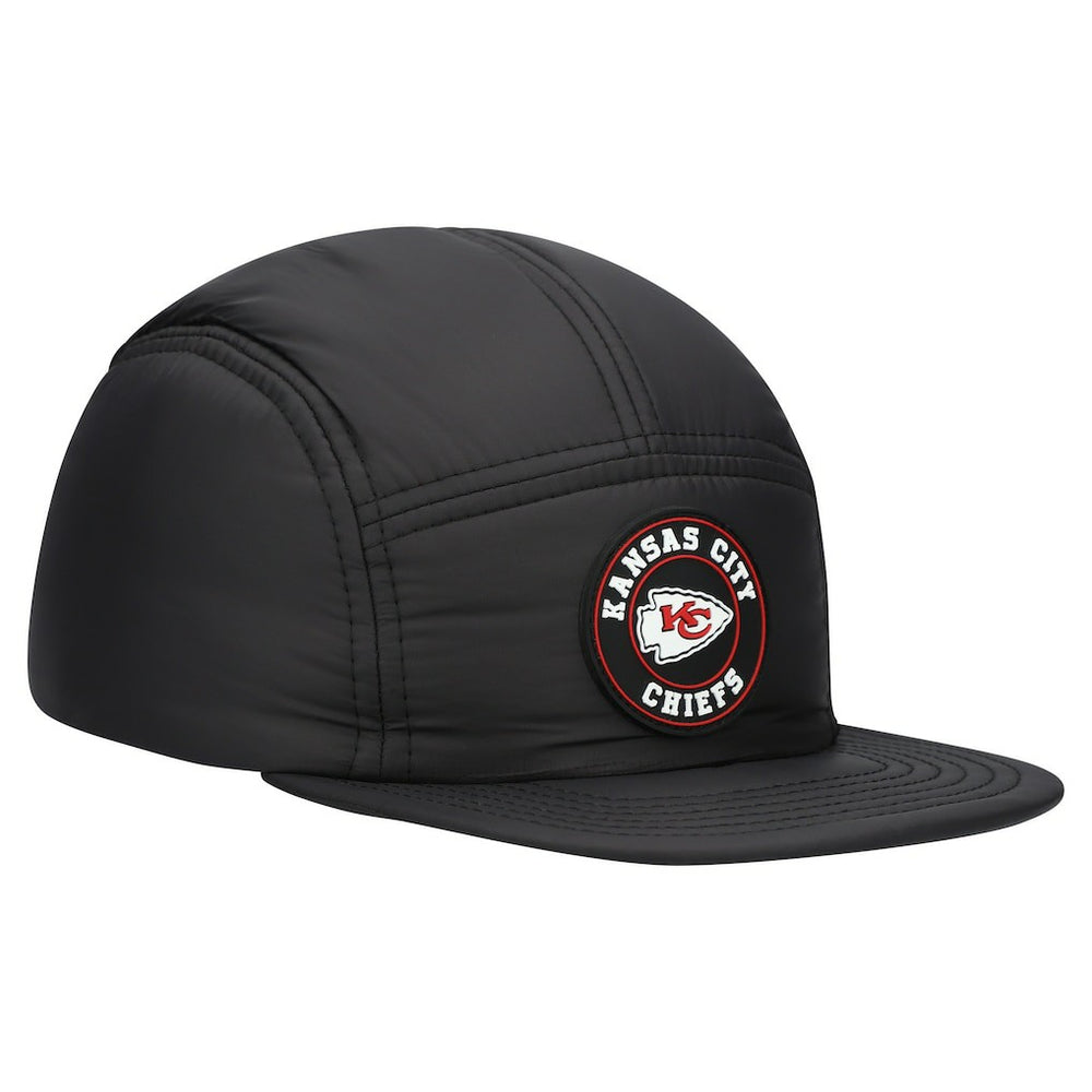 Kansas City Chiefs New Era Quilted Camper Adjustable Hat Black | NFL