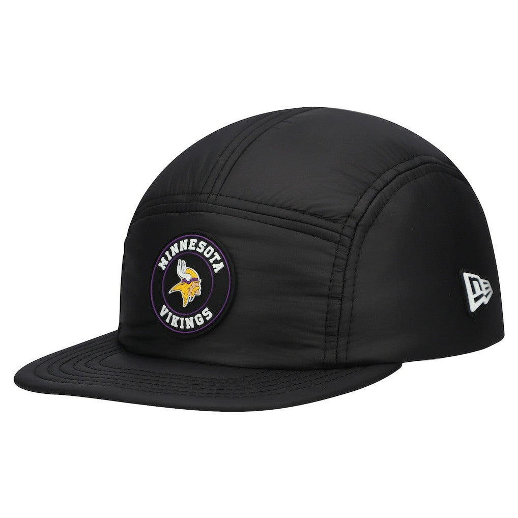 Minnesota Vikings New Era Quilted Camper Adjustable Hat Black | NFL
