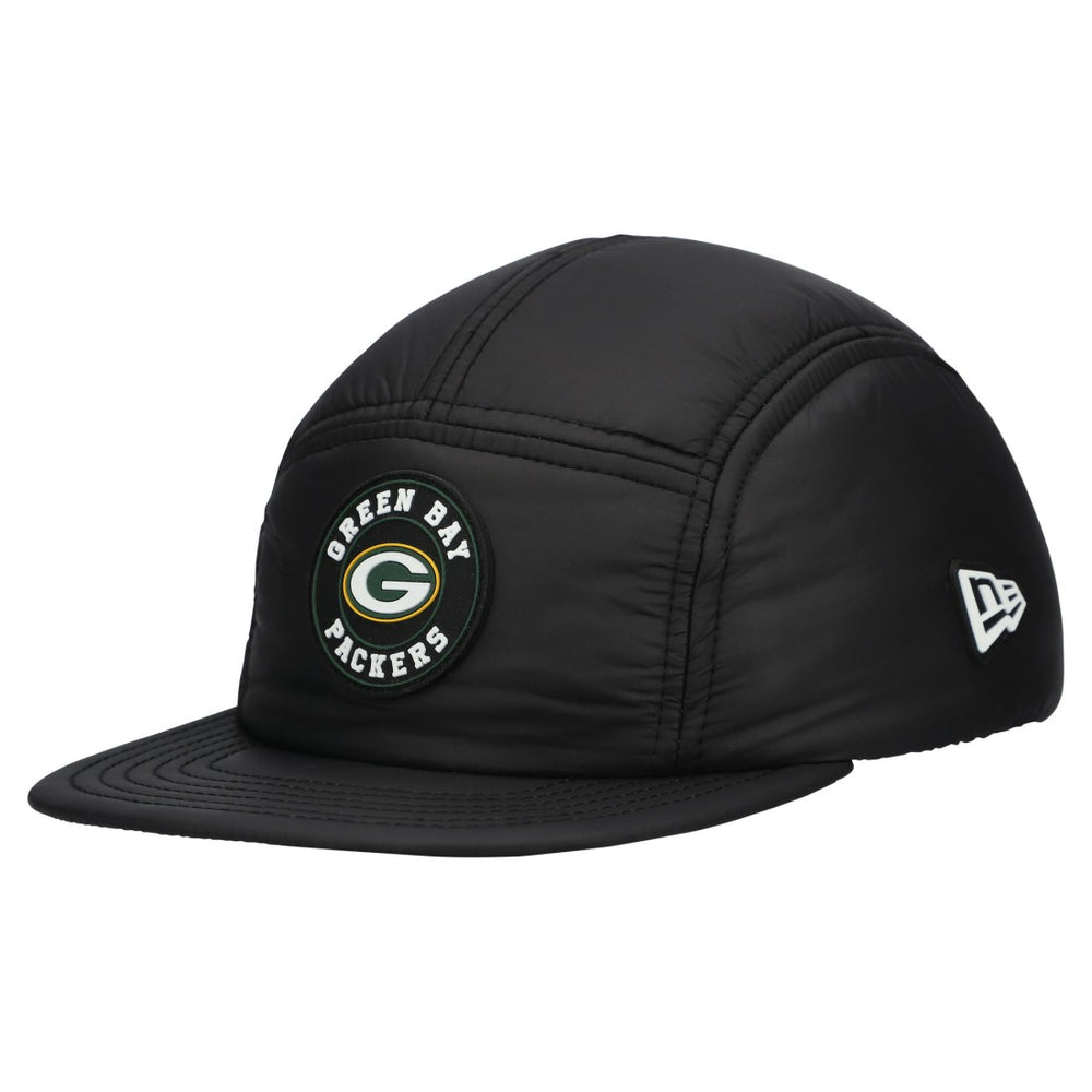 Green Bay Packers New Era Quilted Camper Adjustable Hat Black | NFL