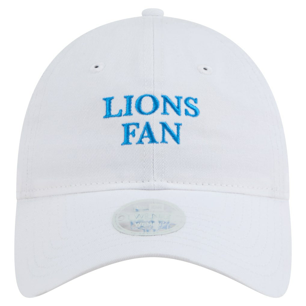 Detroit Lions New Era Women's Team Fan 9TWENTY Adjustable Hat White | NFL