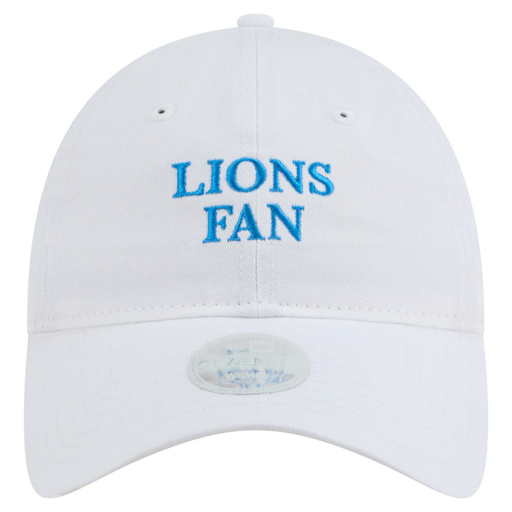 Detroit Lions New Era Women's Team Fan 9TWENTY Adjustable Hat White | NFL