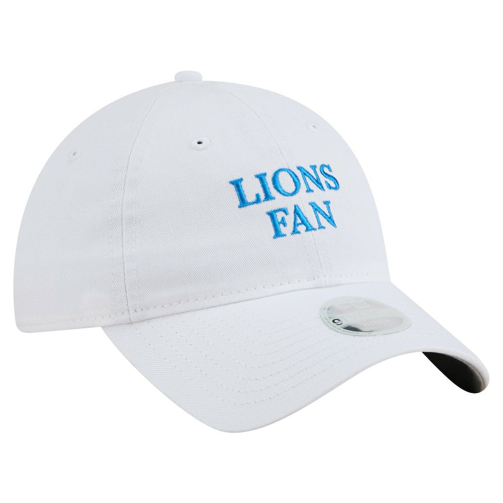 Detroit Lions New Era Women's Team Fan 9TWENTY Adjustable Hat White | NFL