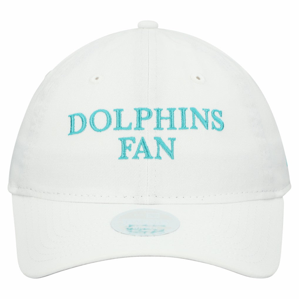 Miami Dolphins New Era Women's Team Fan 9TWENTY Adjustable Hat White | NFL