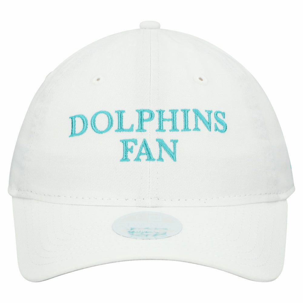 Miami Dolphins New Era Women's Team Fan 9TWENTY Adjustable Hat White | NFL