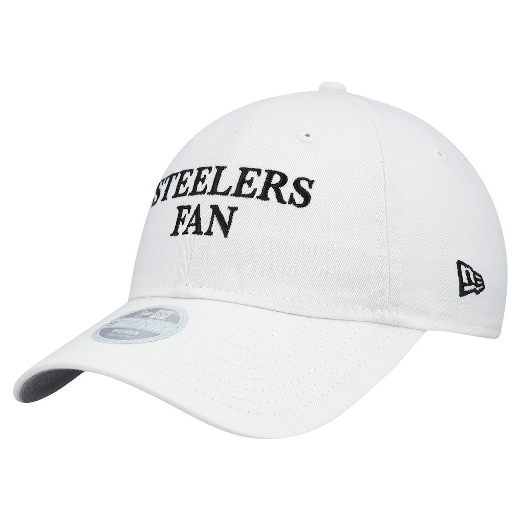 Pittsburgh Steelers New Era Women's Team Fan 9TWENTY Adjustable Hat White | NFL