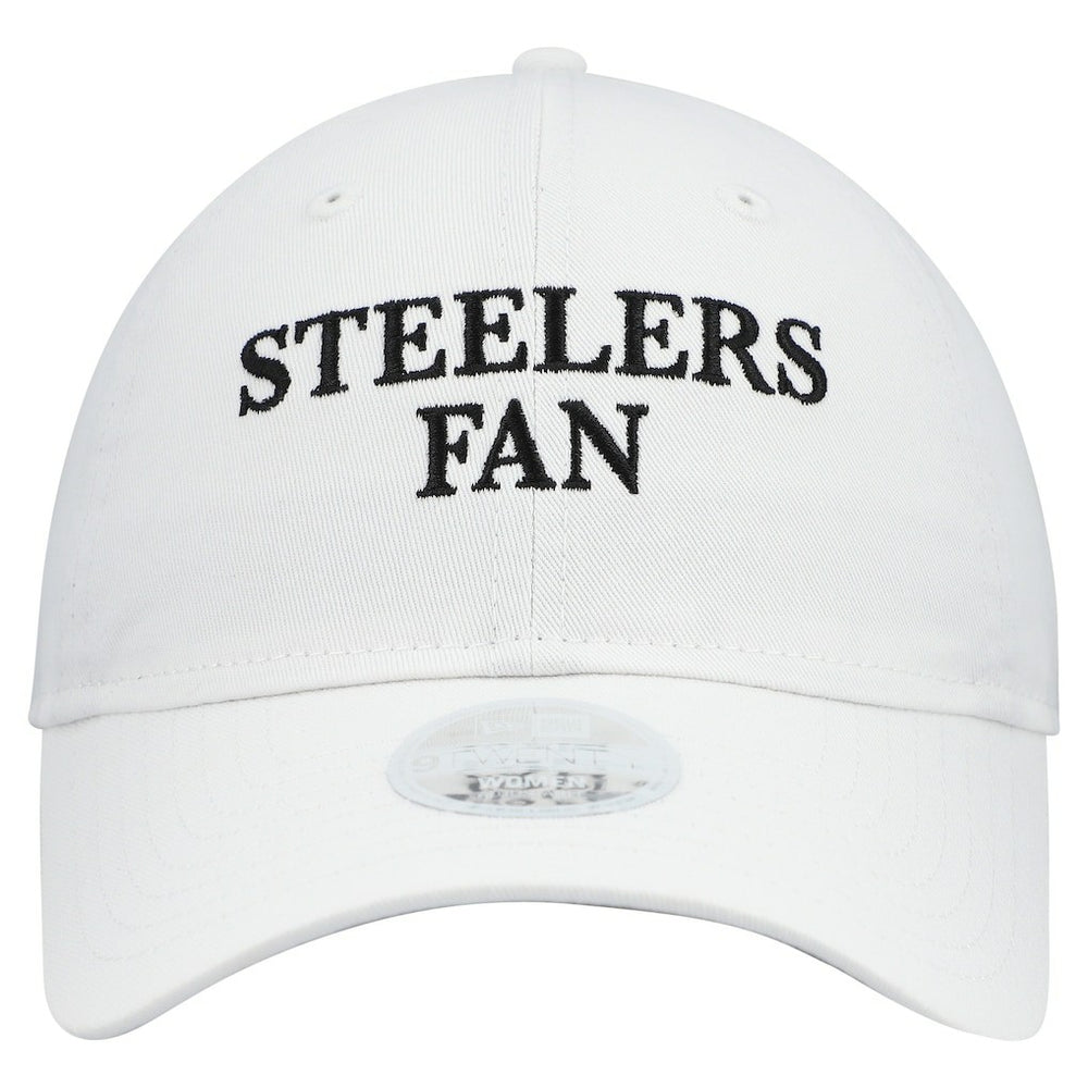 Pittsburgh Steelers New Era Women's Team Fan 9TWENTY Adjustable Hat White | NFL