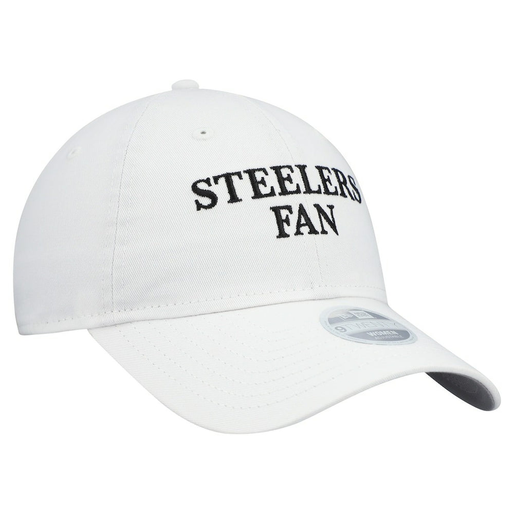 Pittsburgh Steelers New Era Women's Team Fan 9TWENTY Adjustable Hat White | NFL