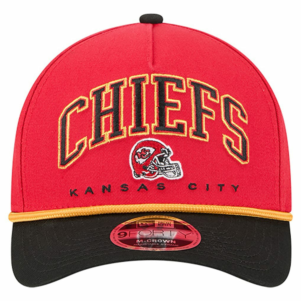 Kansas City Chiefs New Era Arch COOLERA 9FORTY A-Frame M-Crown Adjustable Hat Red | NFL
