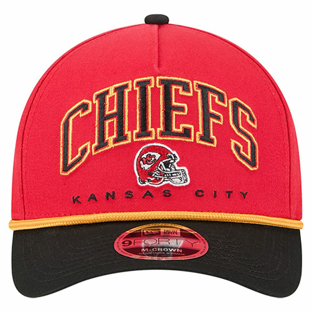 Kansas City Chiefs New Era Arch COOLERA 9FORTY A-Frame M-Crown Adjustable Hat Red | NFL