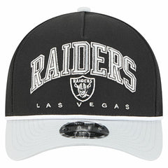Las Vegas Raiders New Era Arch COOLERA 9FORTY A-Frame M-Crown Adjustable Hat Black | NFL