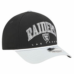 Las Vegas Raiders New Era Arch COOLERA 9FORTY A-Frame M-Crown Adjustable Hat Black | NFL