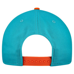Miami Dolphins New Era Arch COOLERA 9FORTY A-Frame M-Crown Adjustable Hat Aqua | NFL