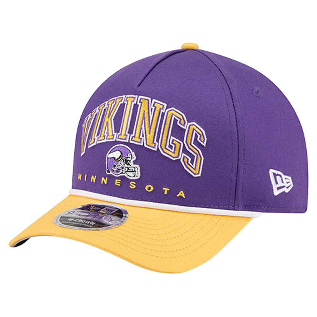 Minnesota Vikings New Era Arch COOLERA 9FORTY A-Frame M-Crown Adjustable Hat Purple | NFL