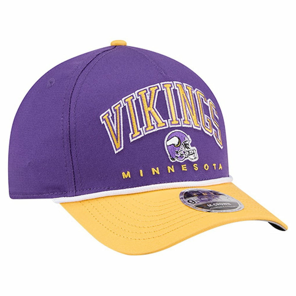 Minnesota Vikings New Era Arch COOLERA 9FORTY A-Frame M-Crown Adjustable Hat Purple | NFL