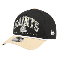New Orleans Saints New Era Arch COOLERA 9FORTY A-Frame M-Crown Adjustable Hat Black | NFL