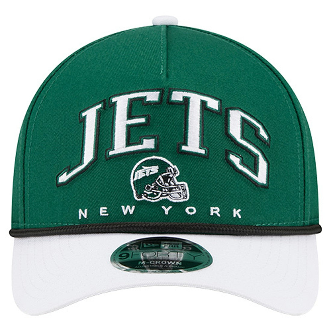 New York Jets New Era Arch COOLERA 9FORTY A-Frame M-Crown Adjustable Hat Green | NFL