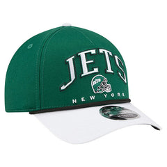 New York Jets New Era Arch COOLERA 9FORTY A-Frame M-Crown Adjustable Hat Green | NFL