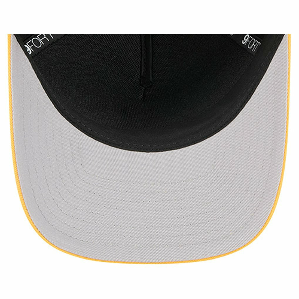 Pittsburgh Steelers New Era Arch COOLERA 9FORTY A-Frame M-Crown Adjustable Hat Black | NFL