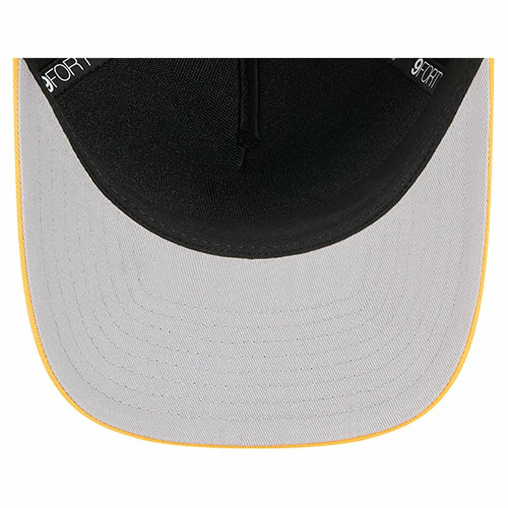 Pittsburgh Steelers New Era Arch COOLERA 9FORTY A-Frame M-Crown Adjustable Hat Black | NFL