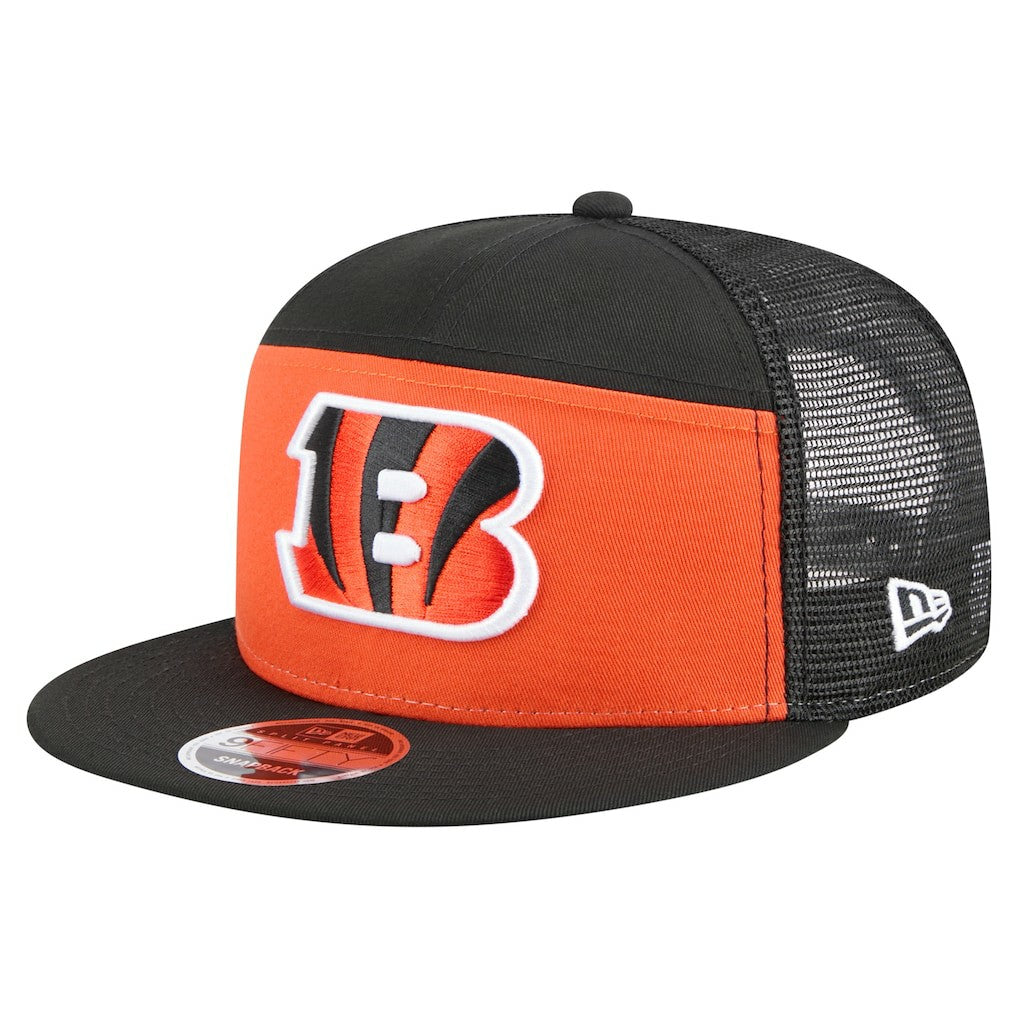 Cincinnati Bengals New Era Outdoor Split Panel 9FIFTY Snapback Hat Orange/Black | NFL