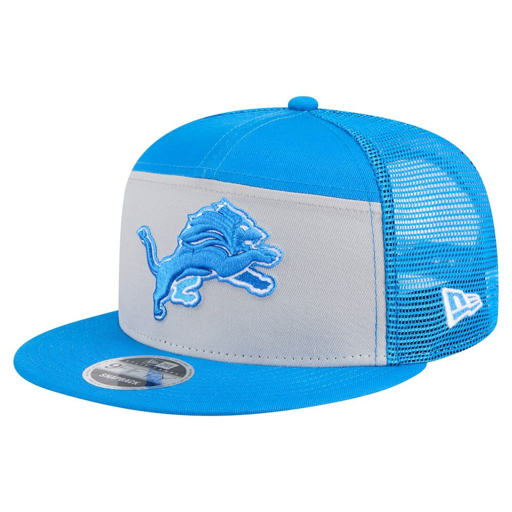 Detroit Lions New Era Outdoor Split Panel 9FIFTY Snapback Hat Gray/Blue | NFL