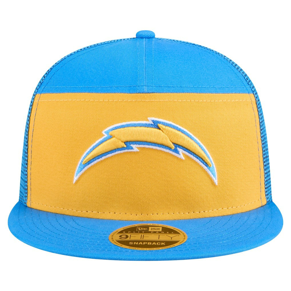 Los Angeles Chargers New Era Outdoor Split Panel 9FIFTY Snapback Hat Gold/Powder Blue | NFL