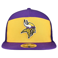 Minnesota Vikings New Era Outdoor Split Panel 9FIFTY Snapback Hat Gold/Purple | NFL