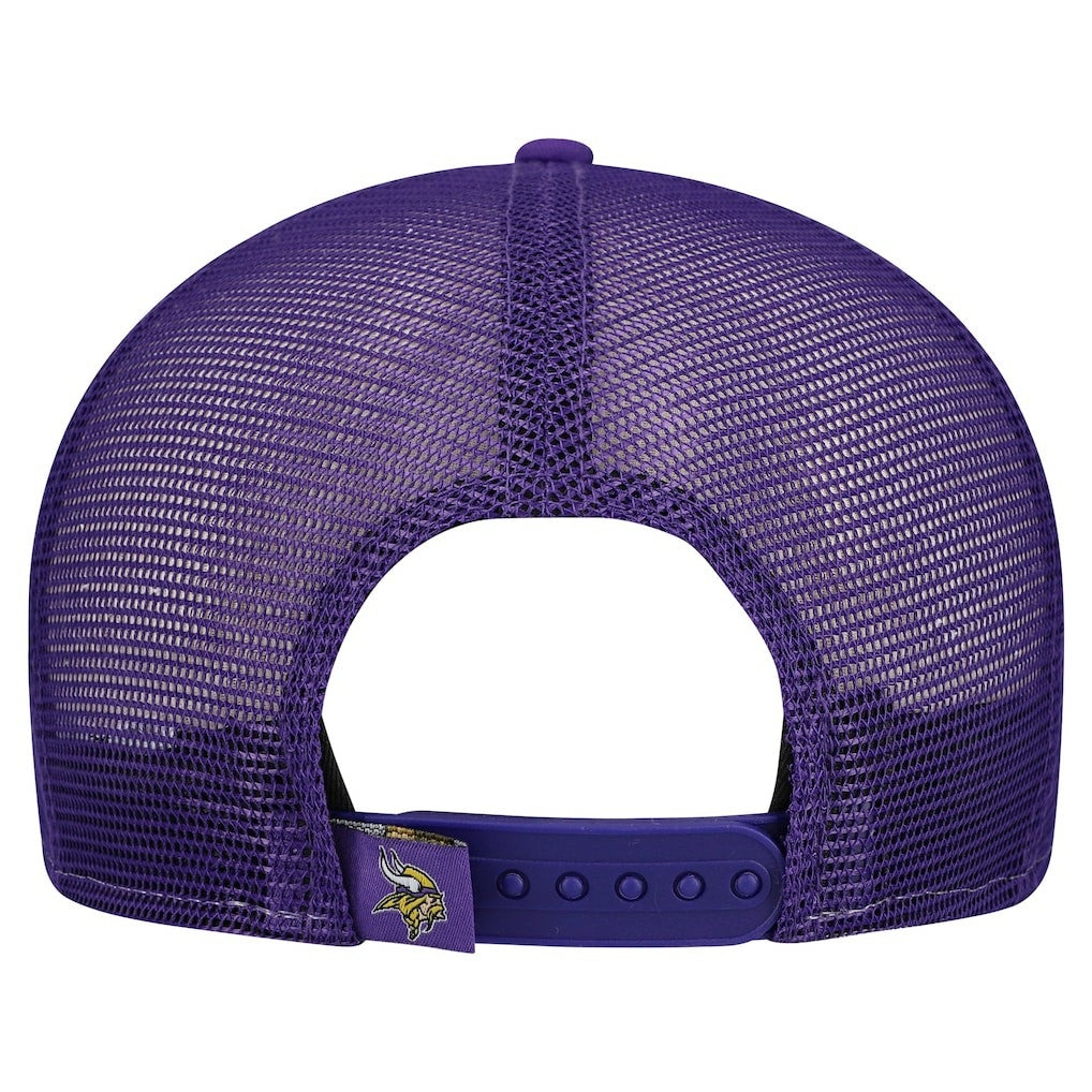 Minnesota Vikings New Era Outdoor Split Panel 9FIFTY Snapback Hat Gold/Purple | NFL