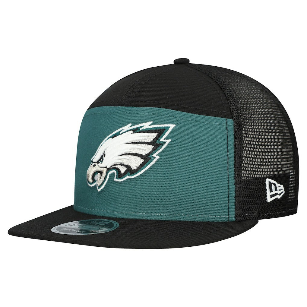 Philadelphia Eagles New Era Outdoor Split Panel 9FIFTY Snapback Hat Midnight Green/Black | NFL