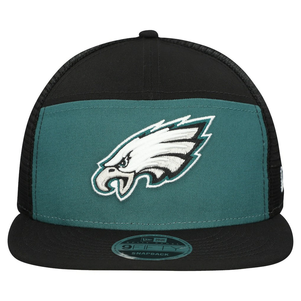 Philadelphia Eagles New Era Outdoor Split Panel 9FIFTY Snapback Hat Midnight Green/Black | NFL