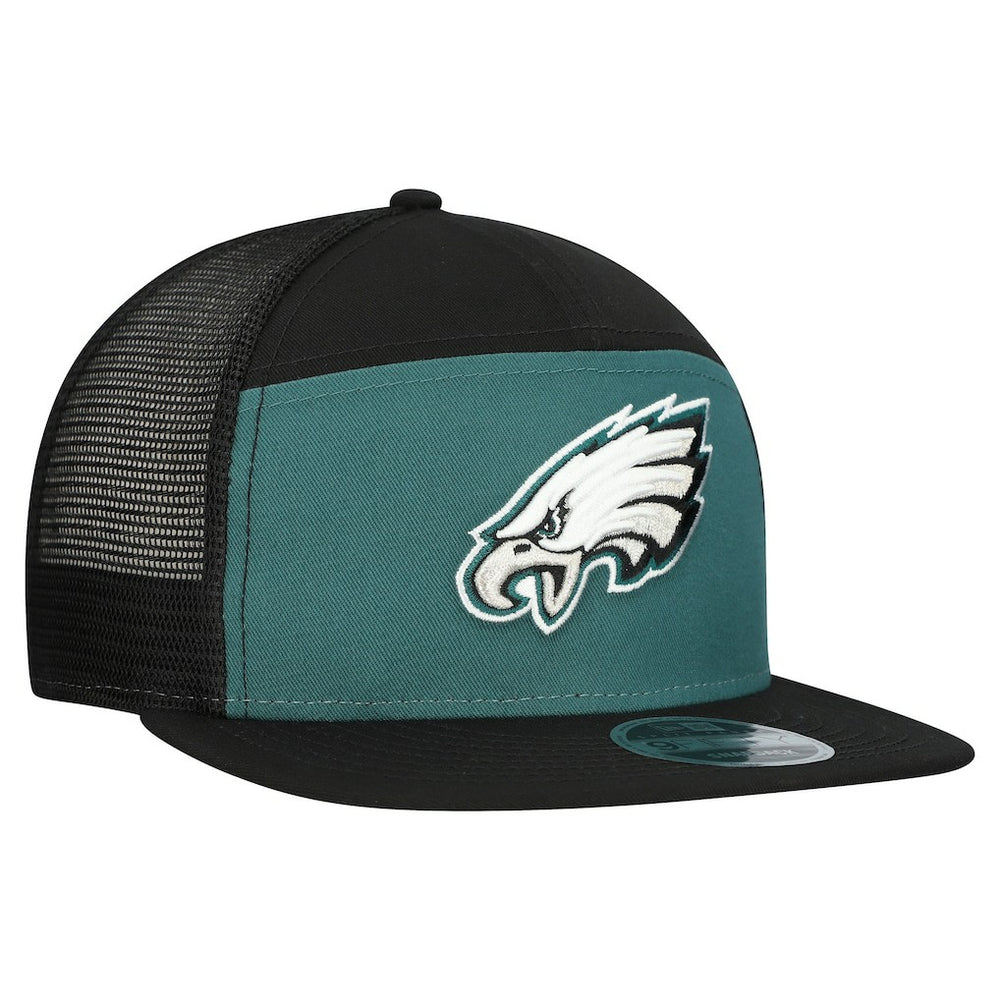 Philadelphia Eagles New Era Outdoor Split Panel 9FIFTY Snapback Hat Midnight Green/Black | NFL