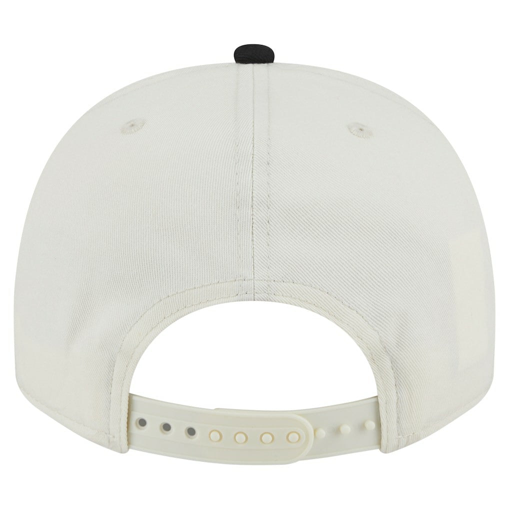 Pittsburgh Steelers New Era Chainstitch A-Frame 9FIFTY Adjustable Hat Cream/Black | NFL