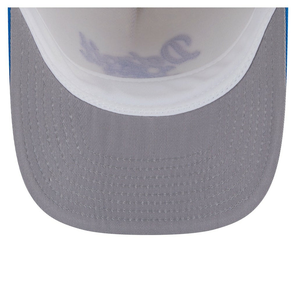 Detroit Lions New Era Chainstitch A-Frame 9FIFTY Adjustable Hat Cream/Blue | NFL