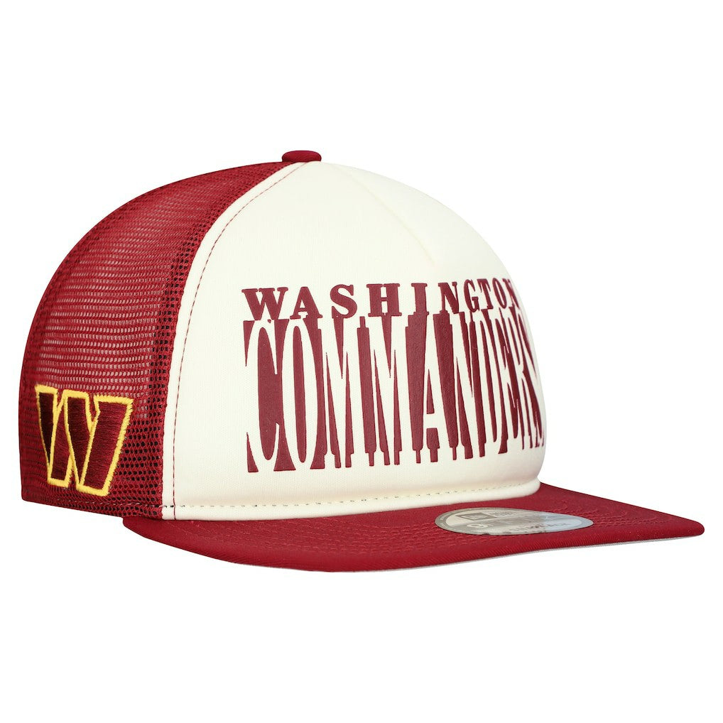 Washington Commanders New Era Cutout A-Frame 9FIFTY Snapback Hat Cream/Burgundy | NFL