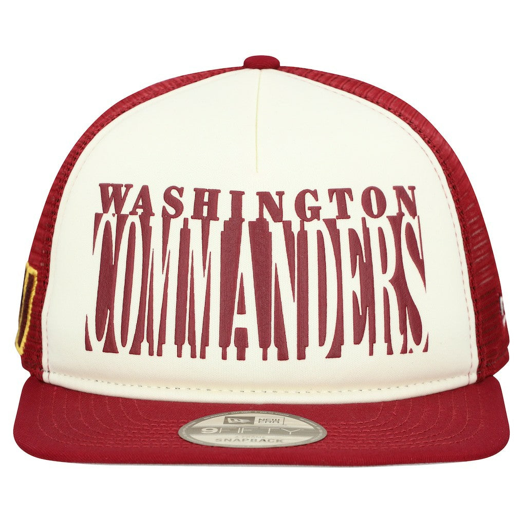 Washington Commanders New Era Cutout A-Frame 9FIFTY Snapback Hat Cream/Burgundy | NFL