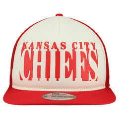 Kansas City Chiefs New Era Cutout A-Frame 9FIFTY Snapback Hat Cream/Red | NFL
