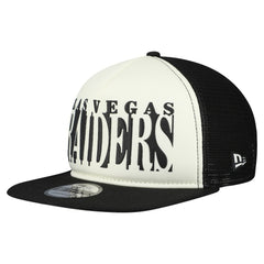 Las Vegas Raiders New Era Cutout A-Frame 9FIFTY Snapback Hat Cream/Black | NFL