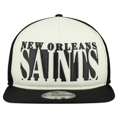 New Orleans Saints New Era Cutout A-Frame 9FIFTY Snapback Hat Cream/Black | NFL