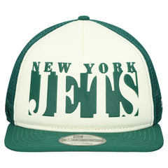 New York Jets New Era Cutout A-Frame 9FIFTY Snapback Hat Cream/Green | NFL