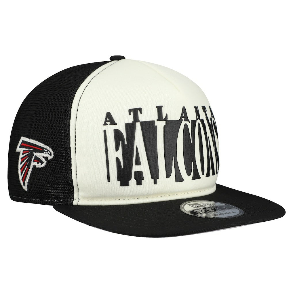 Atlanta Falcons New Era Cutout A-Frame 9FIFTY Snapback Hat Cream/Black | NFL