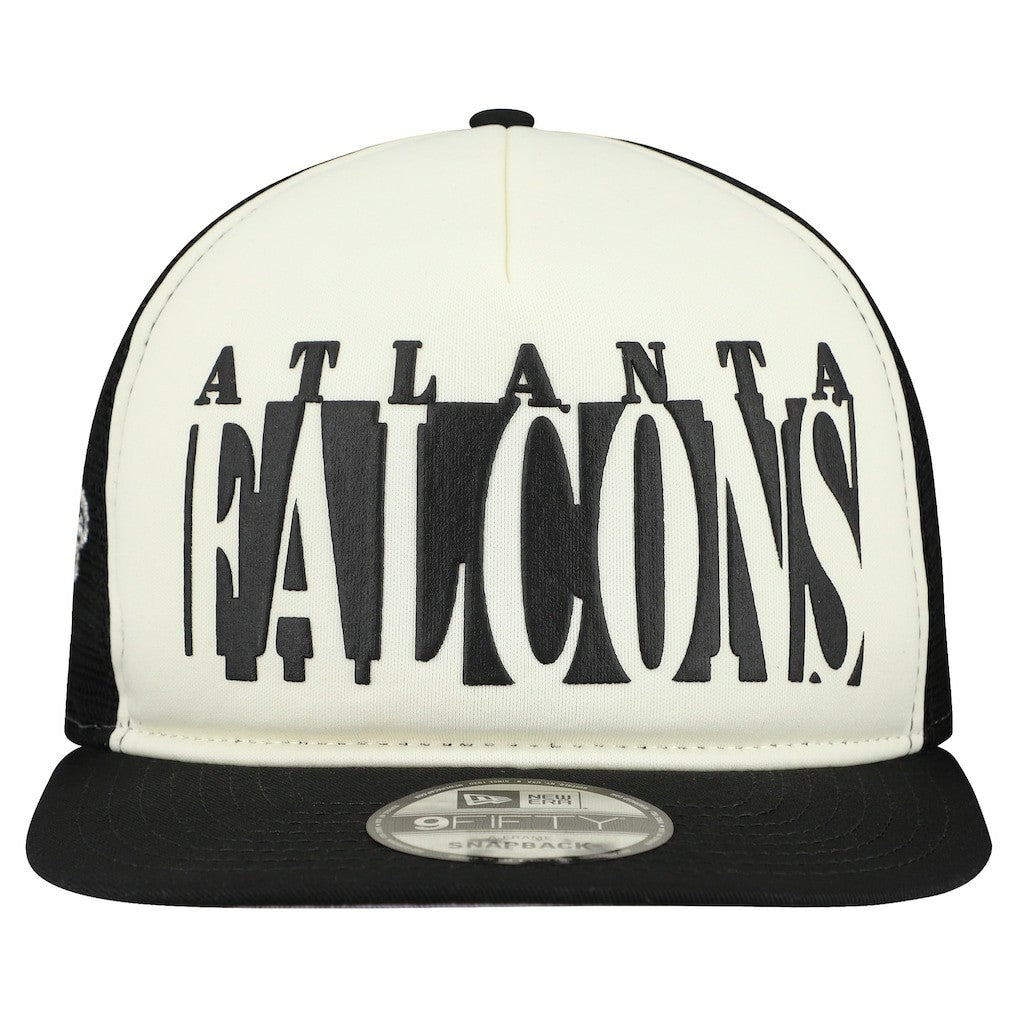 Atlanta Falcons New Era Cutout A-Frame 9FIFTY Snapback Hat Cream/Black | NFL