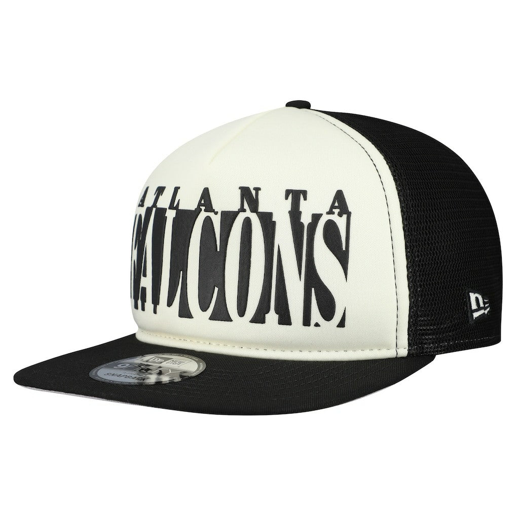 Atlanta Falcons New Era Cutout A-Frame 9FIFTY Snapback Hat Cream/Black | NFL