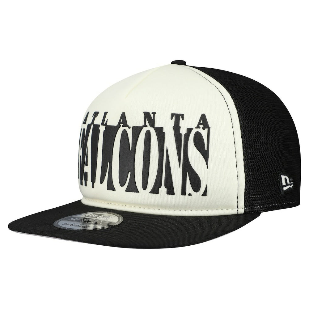 Atlanta Falcons New Era Cutout A-Frame 9FIFTY Snapback Hat Cream/Black | NFL